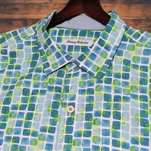 Tommy Bahama Deco Tempo IslandZone Polo Shirt Mens XL Performance Casual Golf